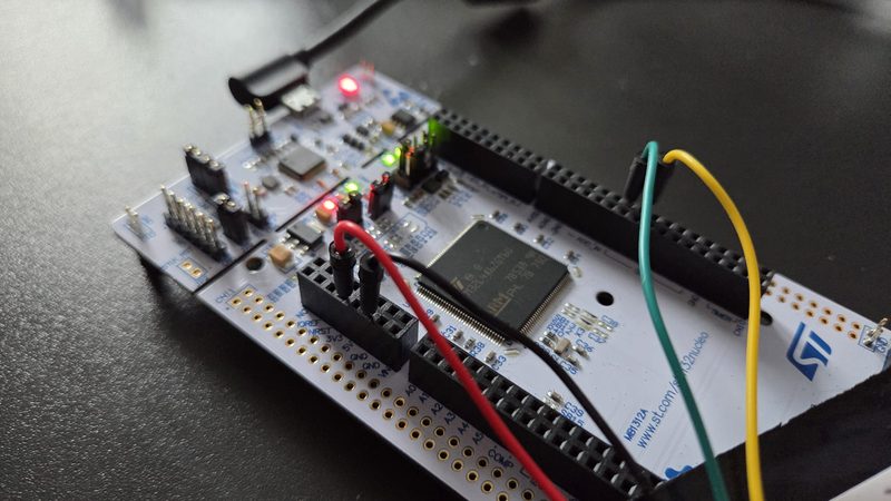 Microcontroller with wires