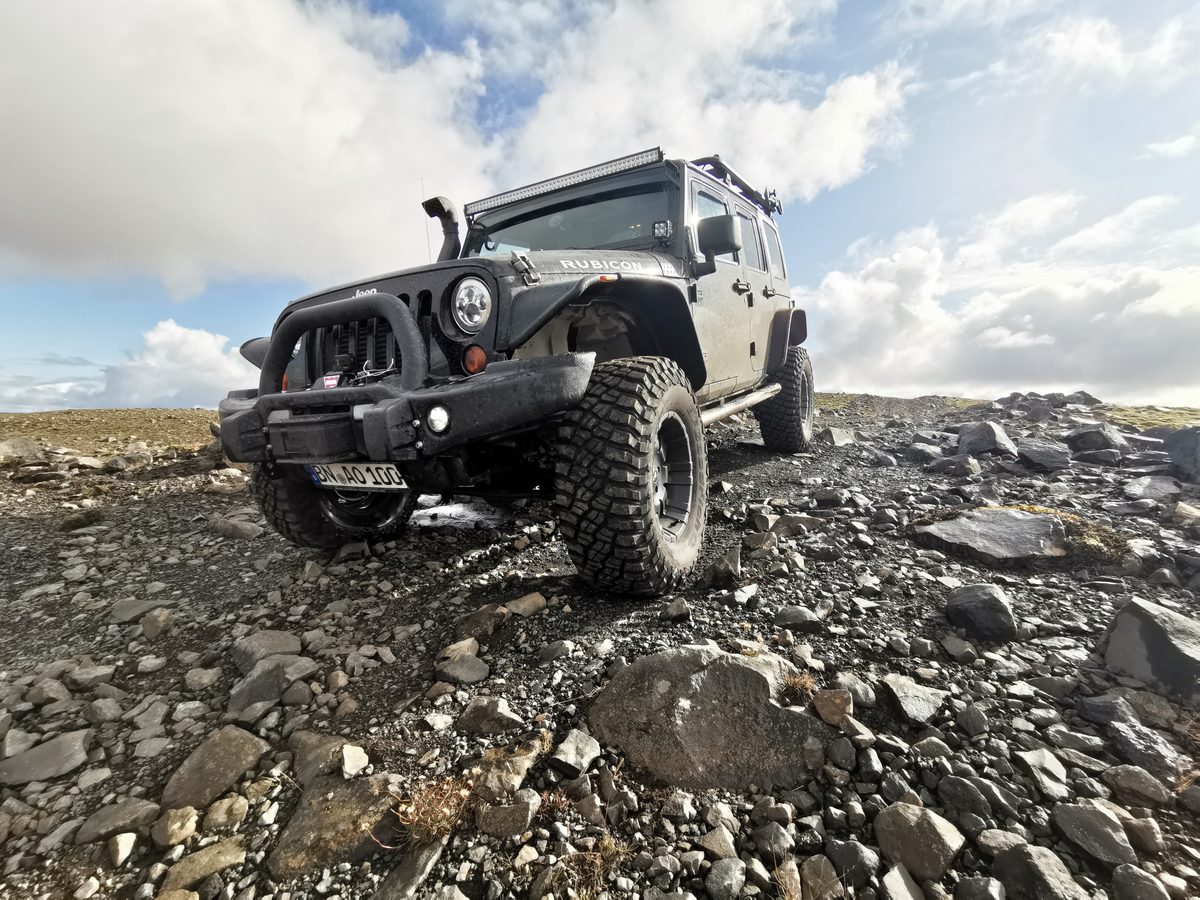 4x4 on volcanic terrain